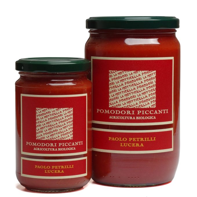 POMODORI PASSATI PICCANTI – CARTONE DA 15 VASI DA 314ML